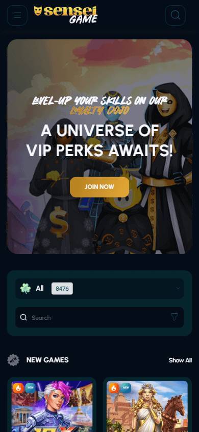 Sensei Game mobile view