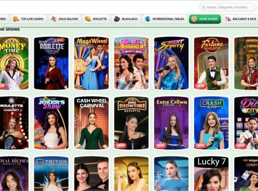 Casinolo Casino gams shows screenshot