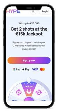 HypeKasino mobile screenshot